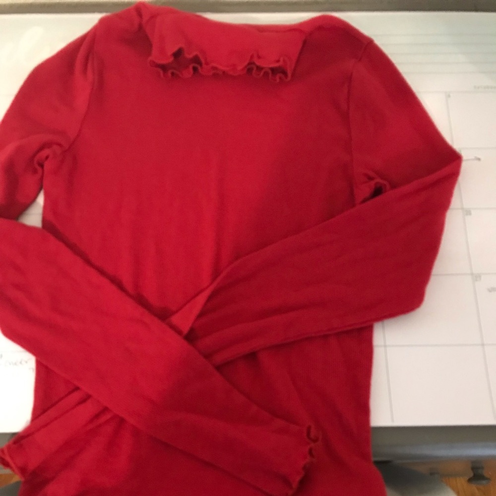 tight fitted red hollister turtle neck